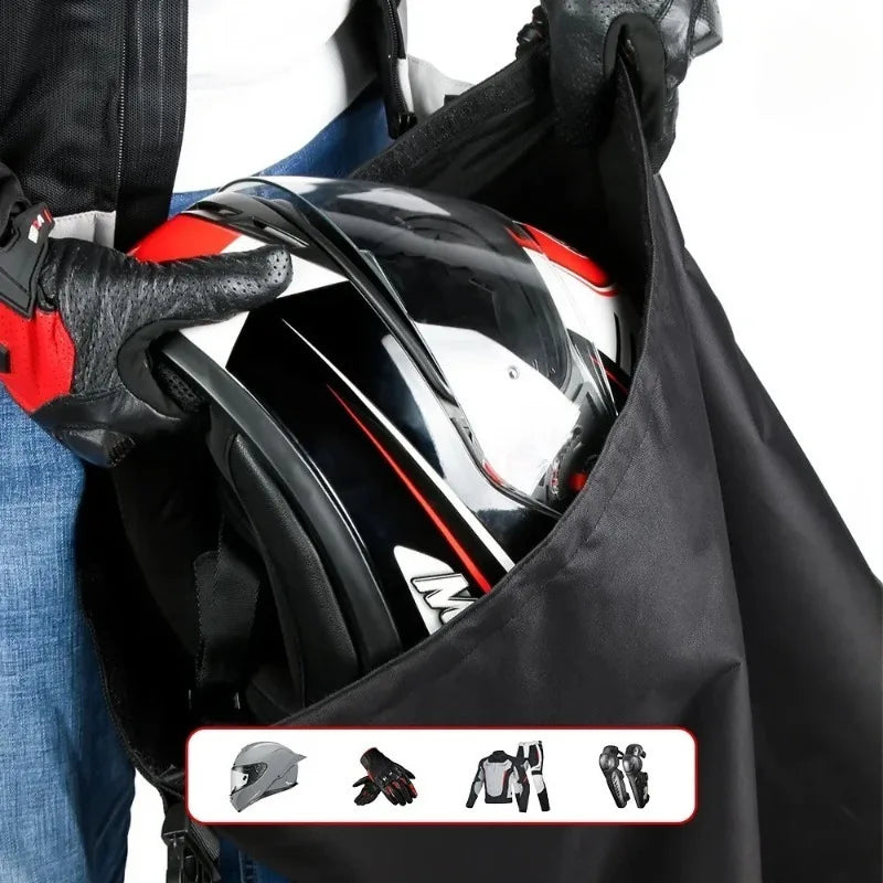 Motorcycle Helmet Bag with Anti-Theft Lock – Portable Rider Travel Storage Bag
