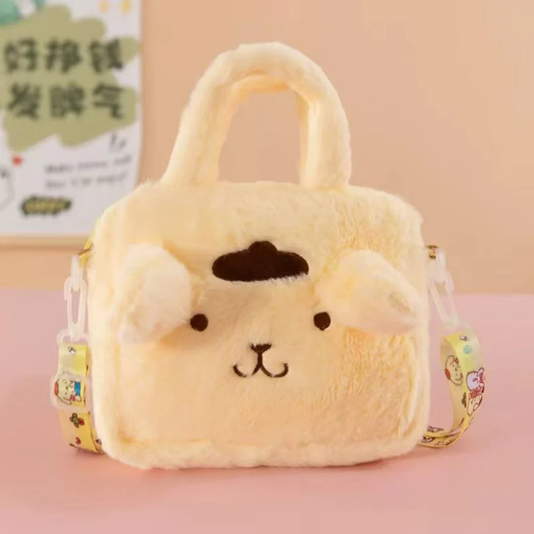 Sanrio Plush Handbag – Kuromi, My Melody & Cinnamoroll Cute Storage Bag