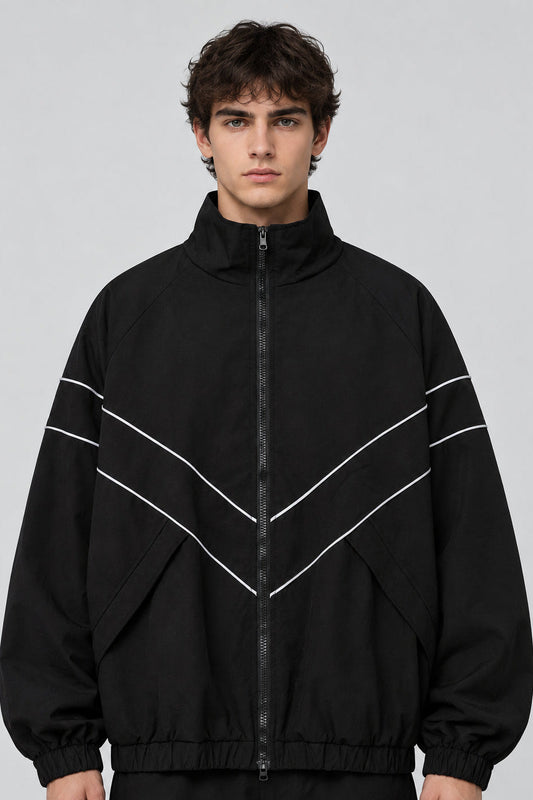 Men’s Reflective Windbreaker – Zipper, Lightweight & Streetwear