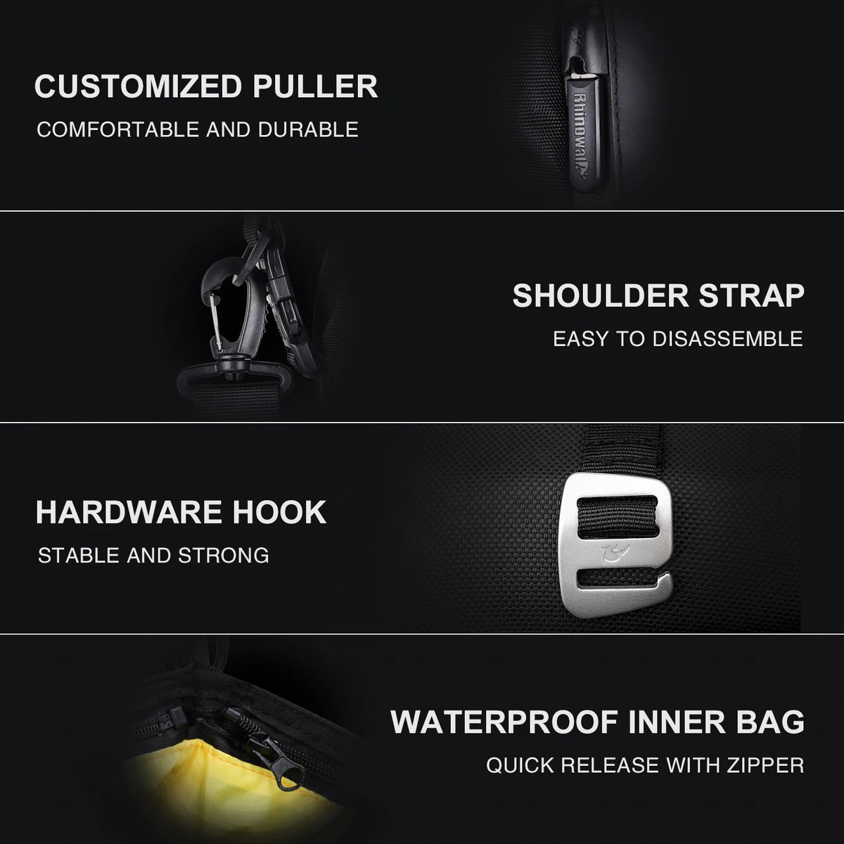 Rhinowalk Motorcycle Saddle Bag – Waterproof 10/20/30L Multifunctional Luggage
