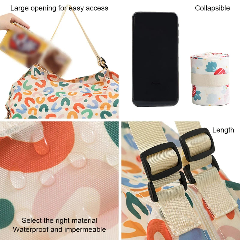 Foldable Waterproof Shopping Bag – Portable & Reusable Travel Bag