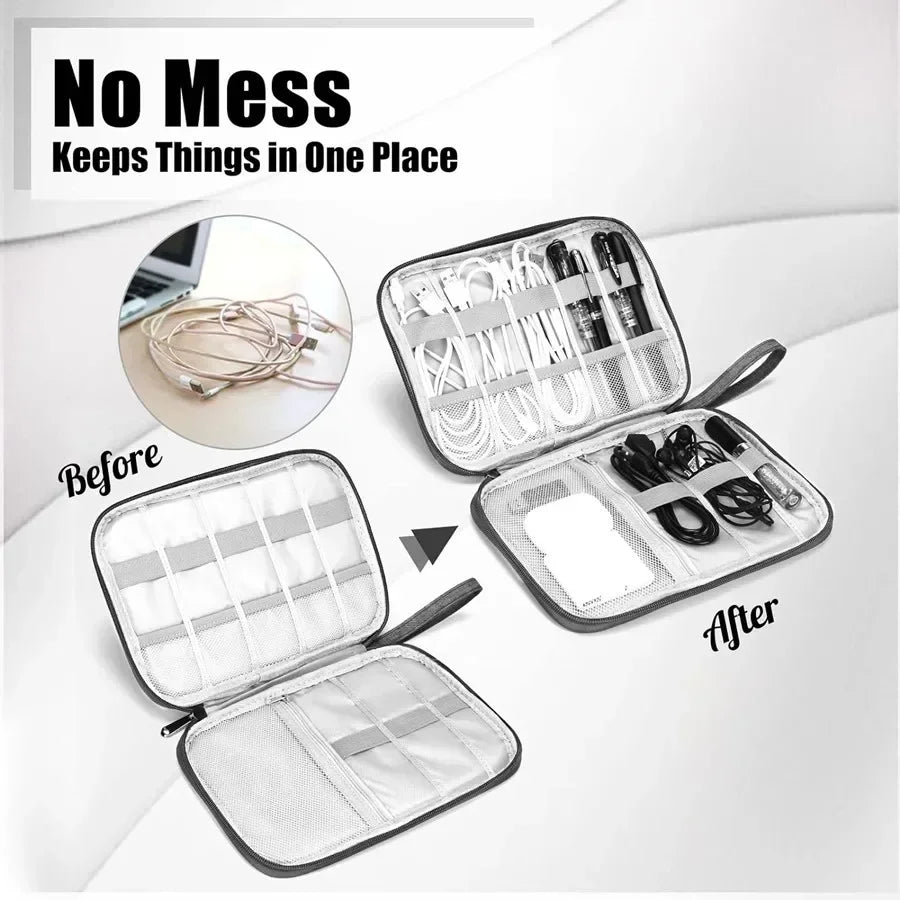 Multifunctional Travel Organizer – Compact Storage Pouch for Cables, Hard Drives & Small Items