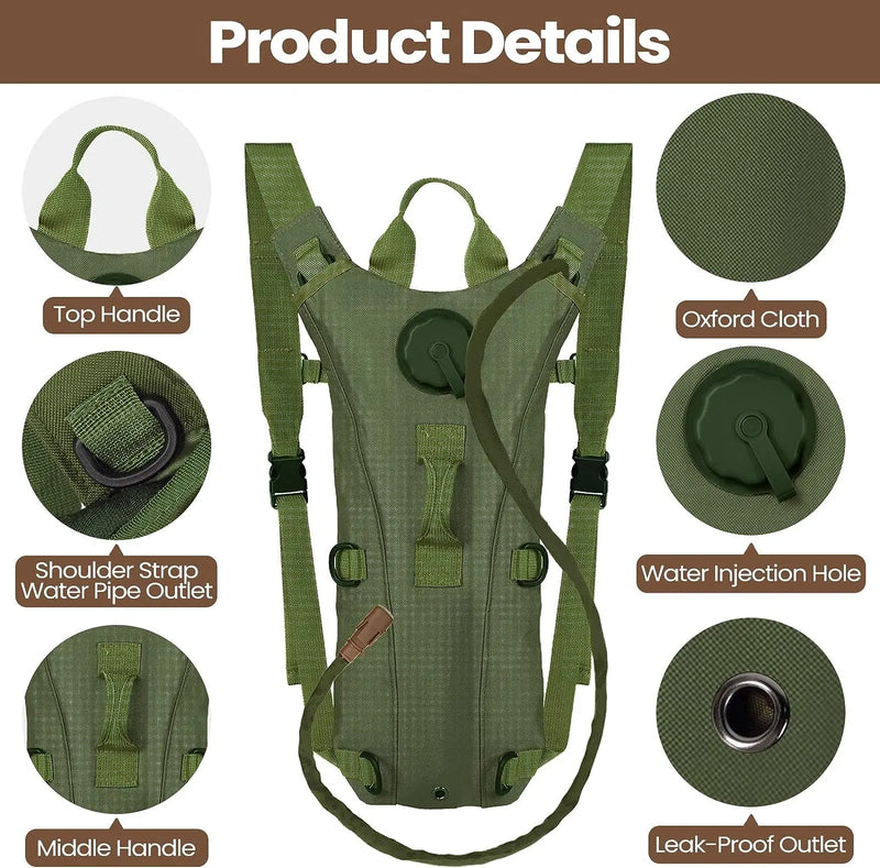 3L Hydration Backpack – Waterproof Nylon for Hiking & Cycling