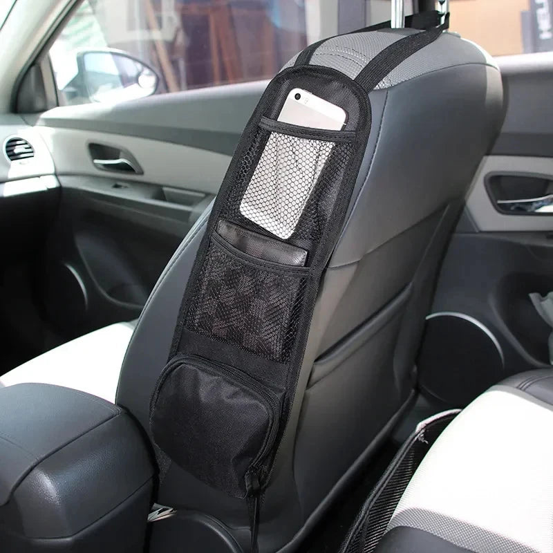 Multifunctional Car Seat Organizer – Oxford Fabric, Multi-Pocket & Tablet Holder