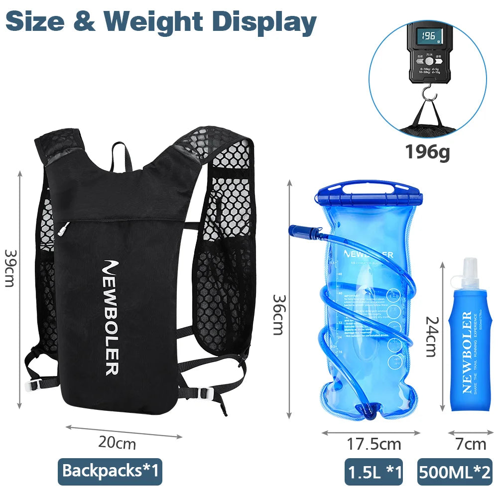 NEWBOLER Hydration Running Vest – Lightweight Trail & Cycling Backpack