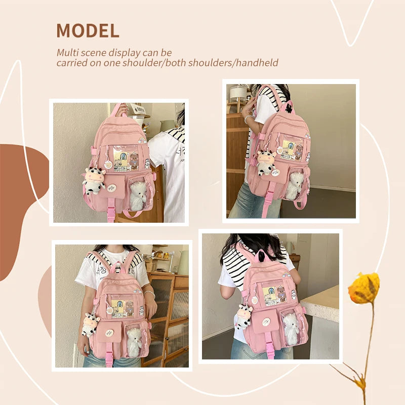 Women’s Nylon Backpack – Cute, Lightweight & Multi-Pocket