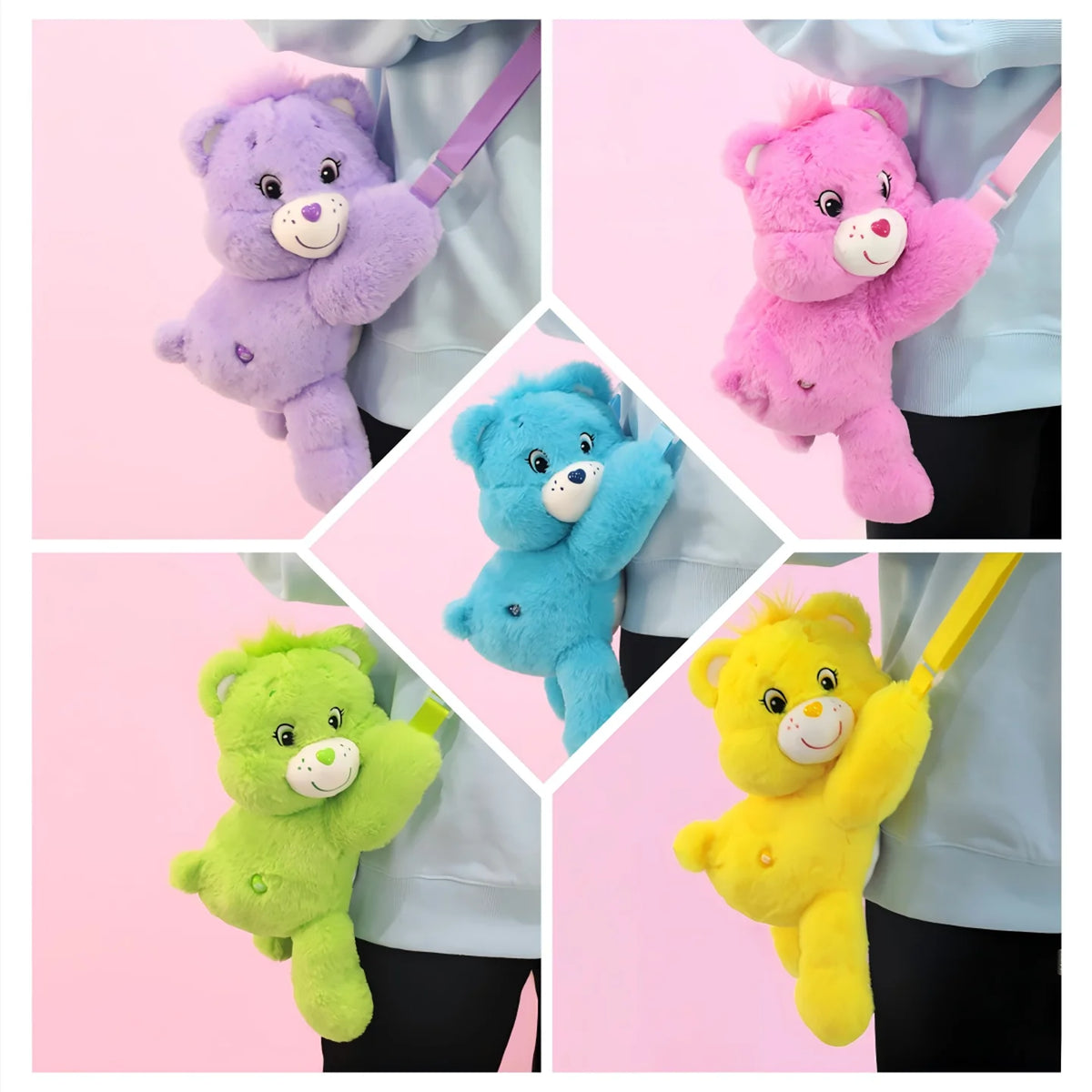 Care Bears Plush Crossbody Bag – Cute Kawaii Shoulder Bag