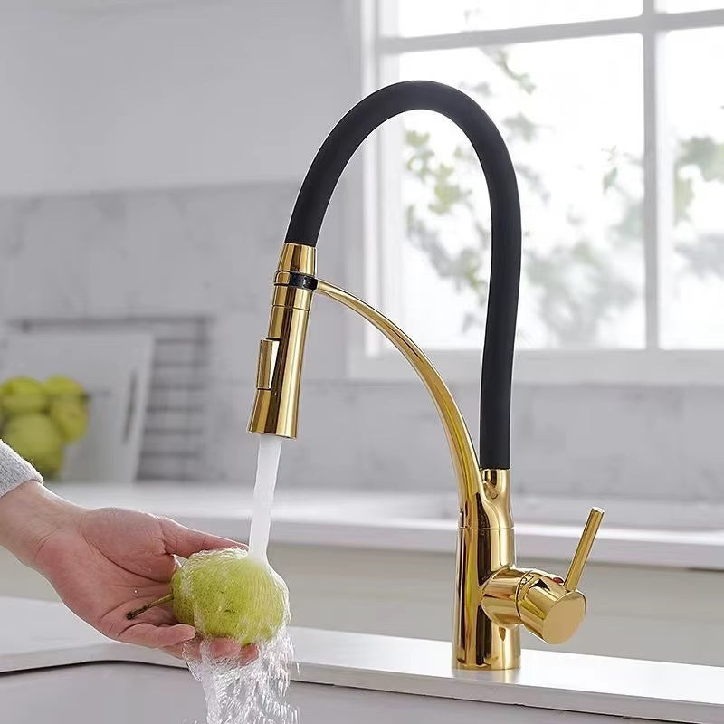 Chrome Pull Down Faucet – Flexible Movable Spout