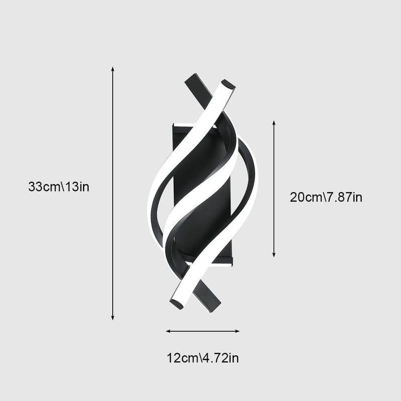 Triple Spiral LED Wall Lamp