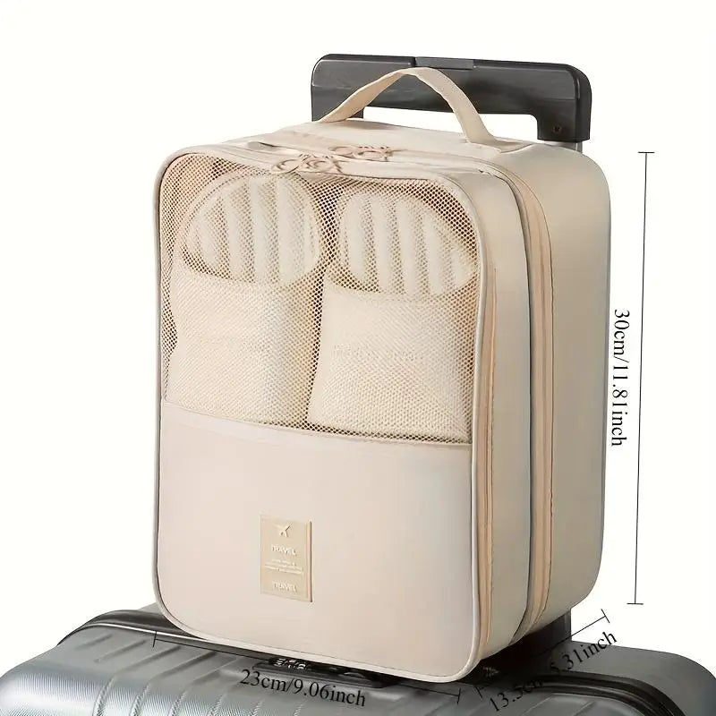 Travel Shoe Bags – 3-Pair Capacity, Compact & Space-Saving