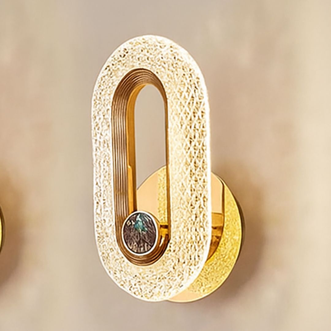 Luxury Oval Crystal Wall Lamp – Modern Decorative Lighting