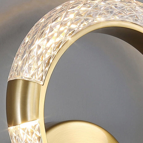 Arandela de Luxo Cristal Circular luzes Conceito 