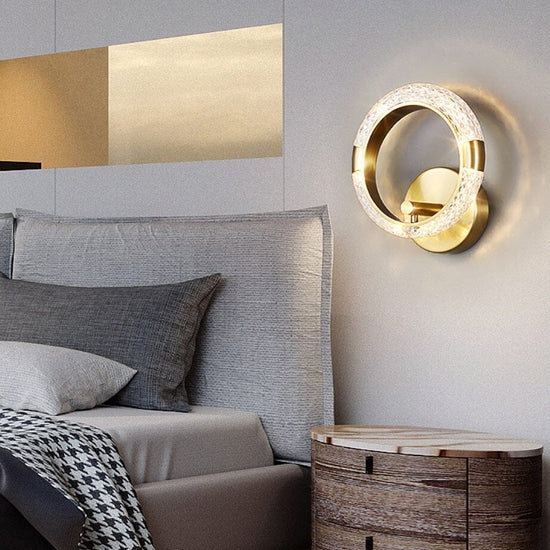 Arandela de Luxo Cristal Circular luzes Conceito 