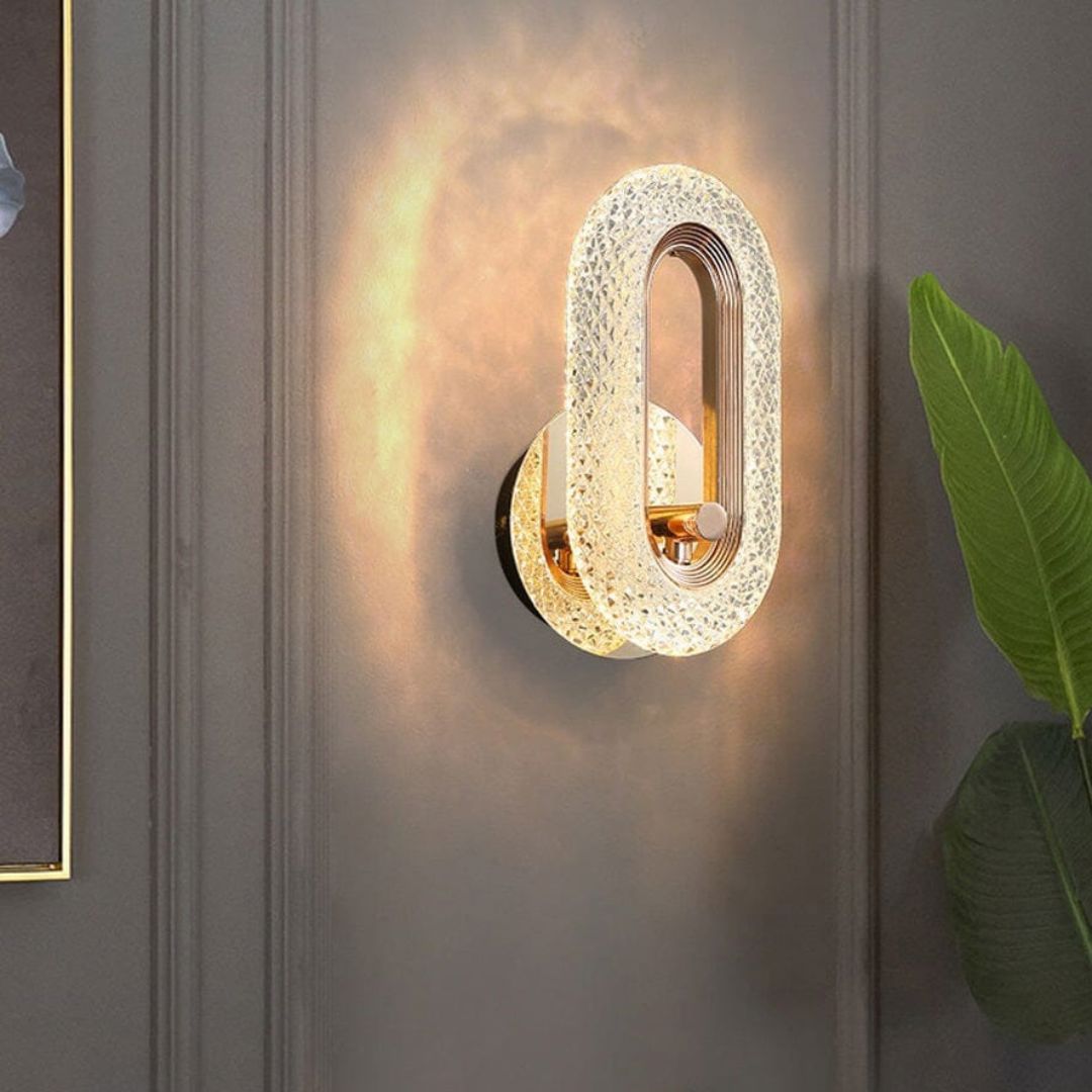 Luxury Oval Crystal Wall Lamp – Modern Decorative Lighting