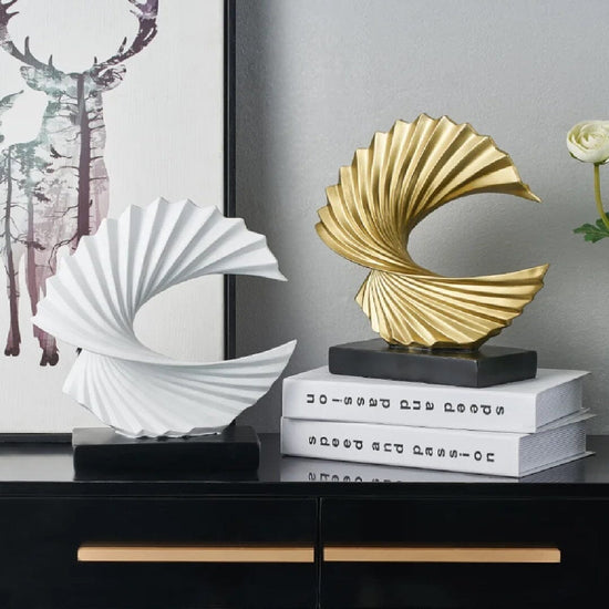 Escultura Abstrata Minimalista Luxus em Resina Resina - 0069 Conceito 