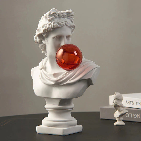 Escultura Chiclete Criativa Grega de David por Michelangelo Conceito Apollo 