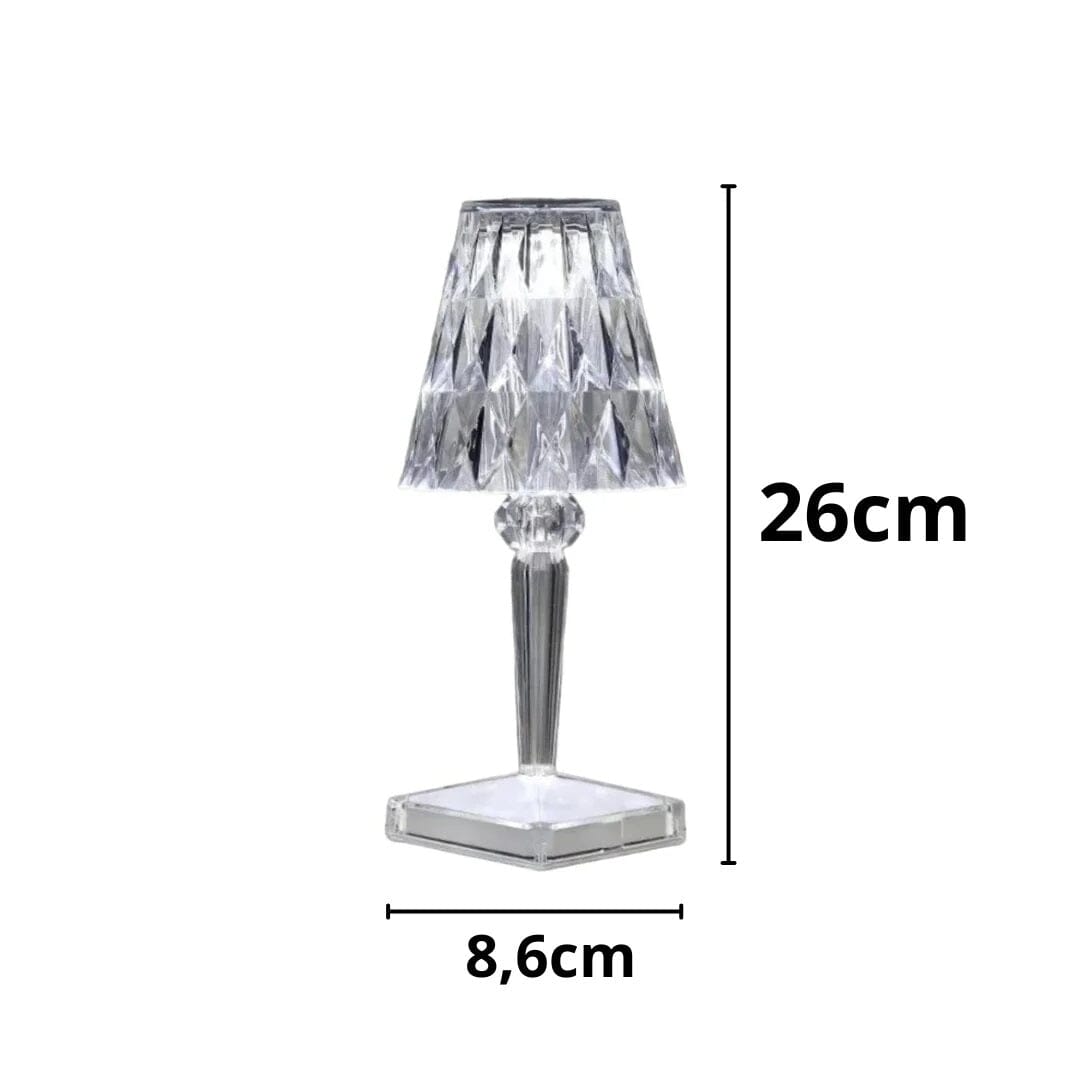 Vintage Crystal Touch LED Table Lamp – 16 Colours Wireless