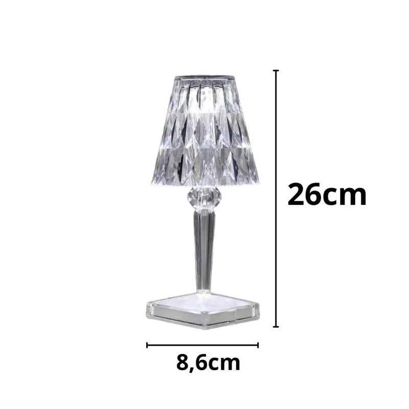 Vintage Crystal Touch LED Table Lamp – 16 Colours Wireless
