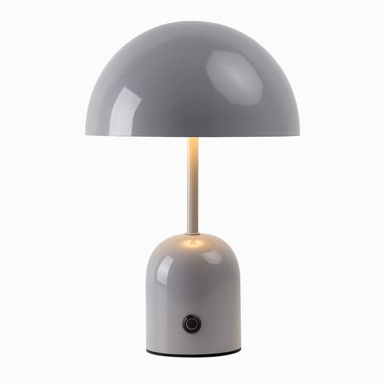 Luminária Abajur de Mesa Bell Lumine Touch 30cm Conceito Cinza 