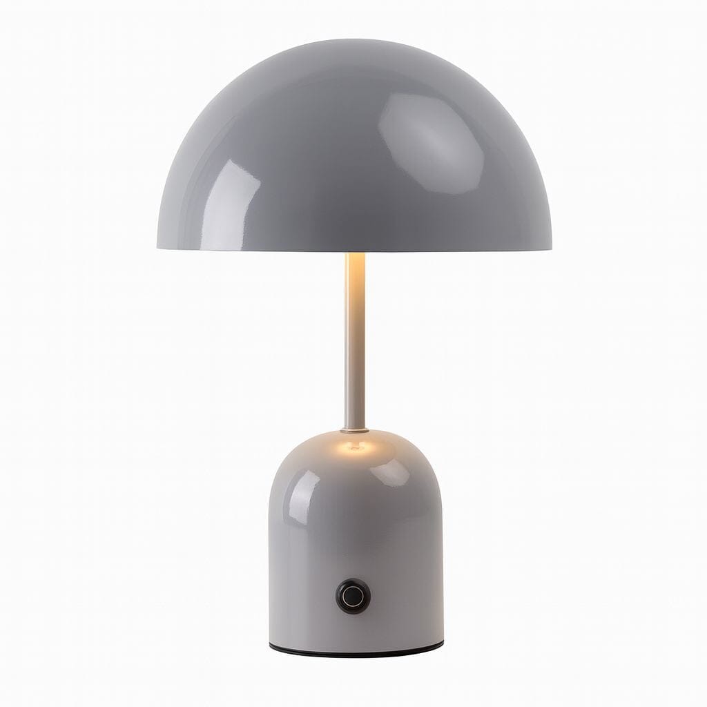 Luminária Abajur de Mesa Bell Lumine Touch 30cm Conceito Cinza 