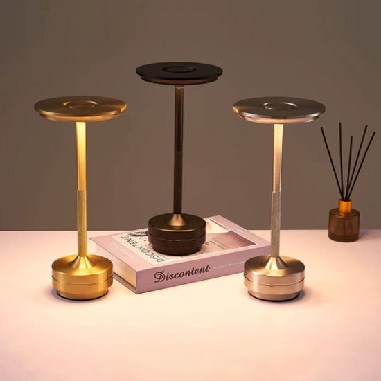 Luminária Abajur de Mesa Candeeiro Touch Essenza Recarregável USB Abajur - 0062 Conceito 