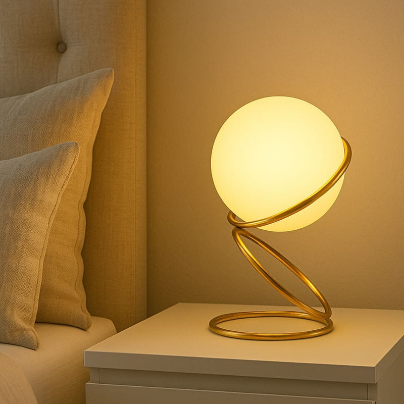 Luminária Abajur de Mesa Circular OrbyBoll 31cm Abajur - 0029 Conceito 