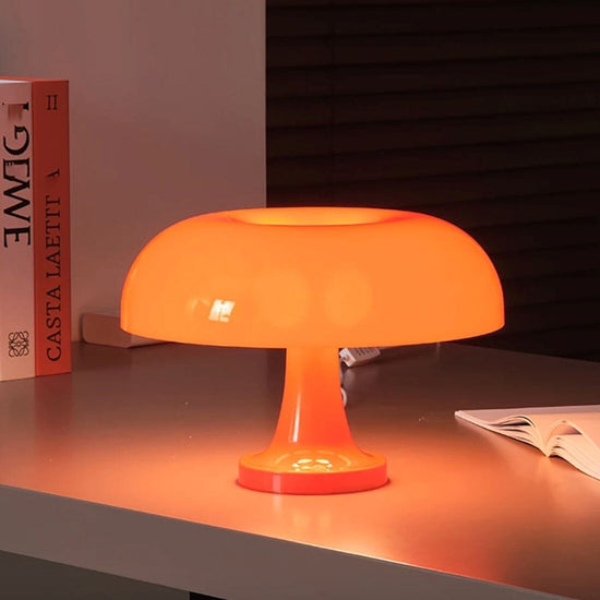 Luminária Abajur de Mesa Cogumelo Led com Níveis de Intensidade Abajur - 0065 Conceito Laranja 