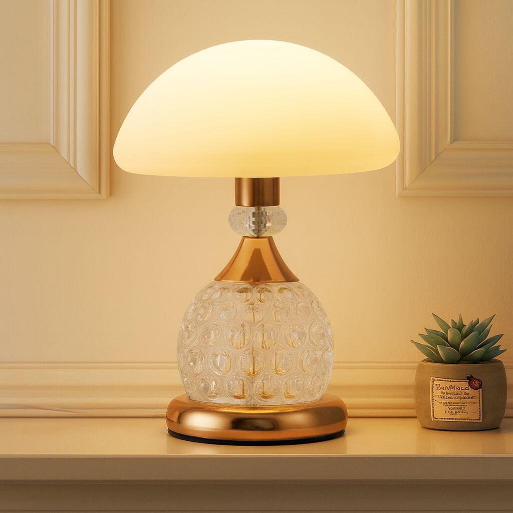 Luminária Abajur de Mesa Cogumelo Retrô Deluxe Abajur - 0039 Conceito 