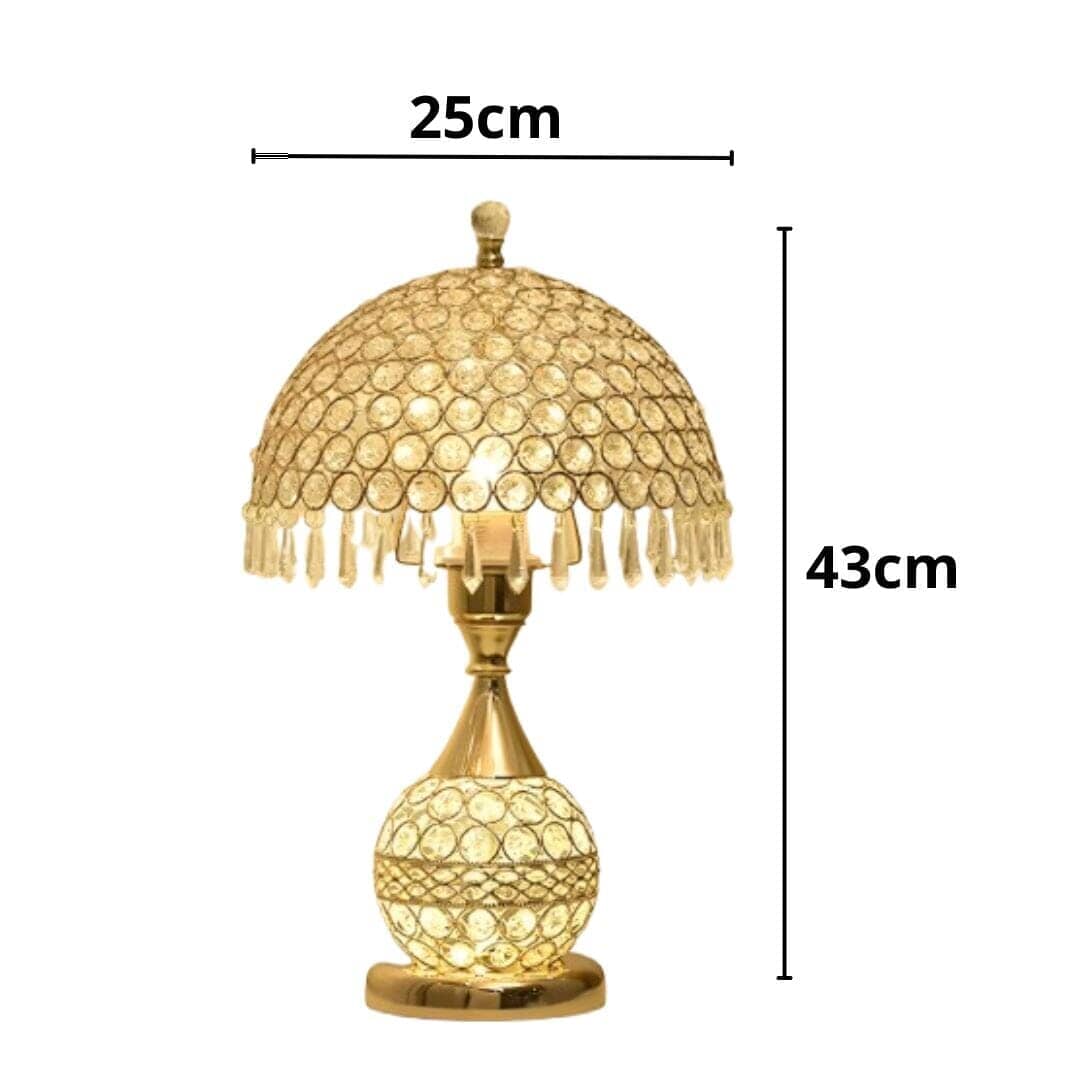 Luminária Abajur de Mesa Luxuoso Cogumelo Deluxe Crystals Abajur - 0056 Conceito 