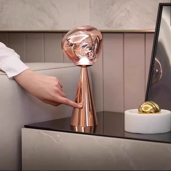 Luminária Abajur de Mesa Luxuoso Lava Macaron Conceito 