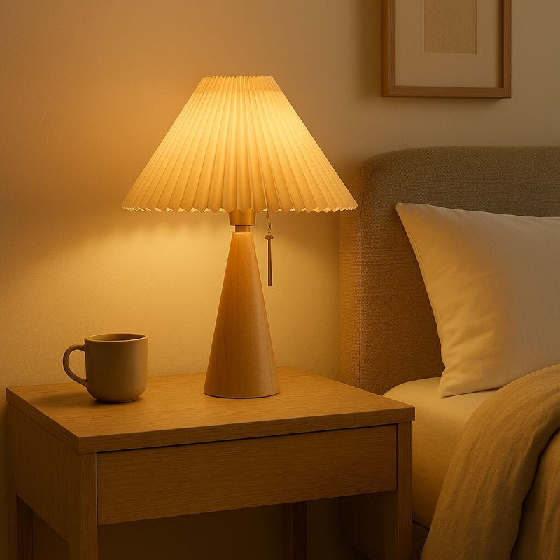 Luminária Abajur de Mesa Plissé 50cm Abajur - 0045 Conceito 