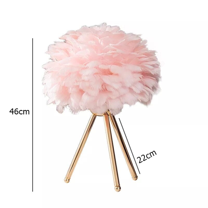 Luminária Abajur de Mesa Plumas Abajur - 0012 Conceito 