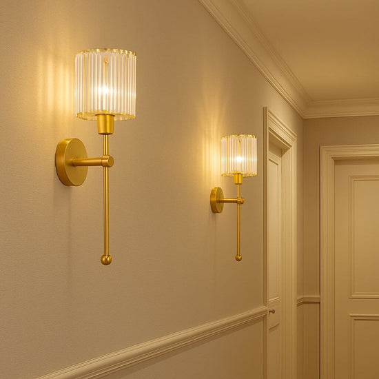 Luminária Arandela de Parede Clássica em Cristal K9 36cm Conceito 