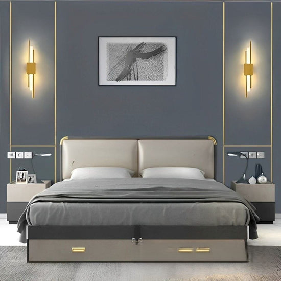 Luminária Arandela de Parede Kaya Dourada Arandela 0044 Conceito Fria 02 Unidades 