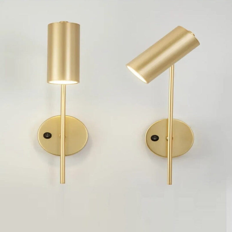 Luminária Arandela de Parede Lux Articulada 360° ### Conceito Dourado 