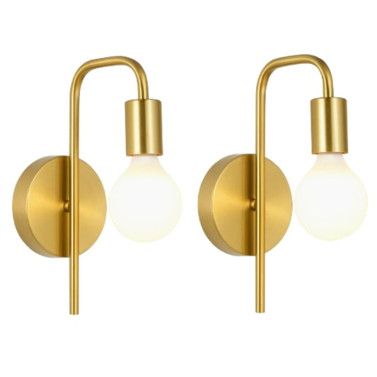 Luminária Arandela de Parede Urban Line (O Par) Conceito Dourado 