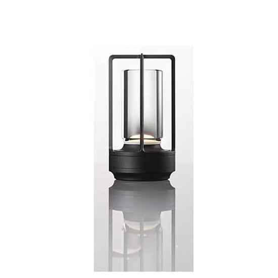 Luminária Atmosfera Crystal Touch LED Abajur - 0028 YuDome Preto 