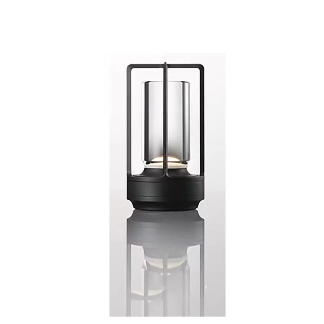Luminária Atmosfera Crystal Touch LED Abajur - 0028 YuDome Preto 