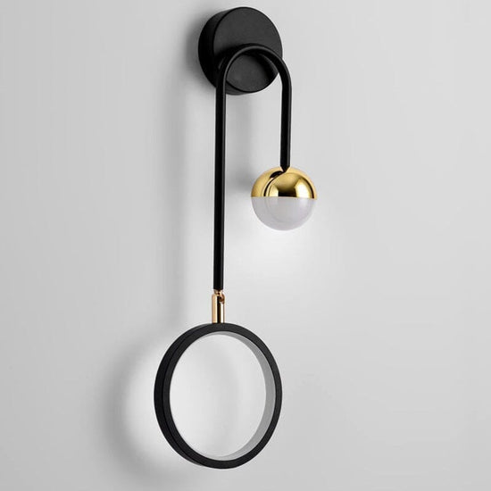 Luminária de Parede Sphere - 2 em 1 luzes projeto-150 Preto - Lado direito 