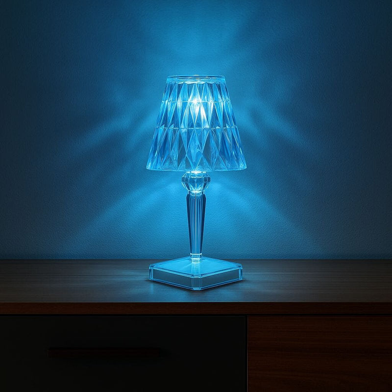 Luminária Vintage Cristal Touch de Mesa em Led - 16 Cores e Controle Remoto Conceito 