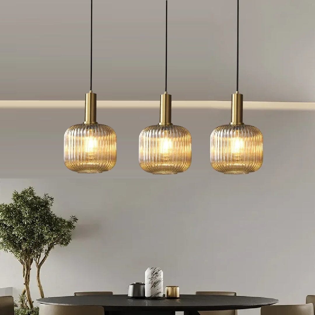 Retro Amber Glass Luxury Pendant Light