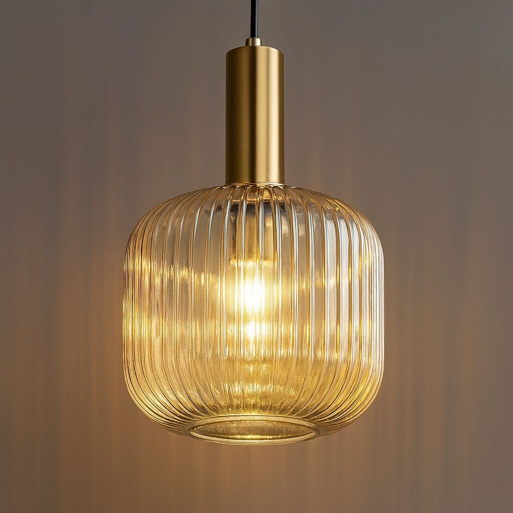 Retro Amber Glass Luxury Pendant Light