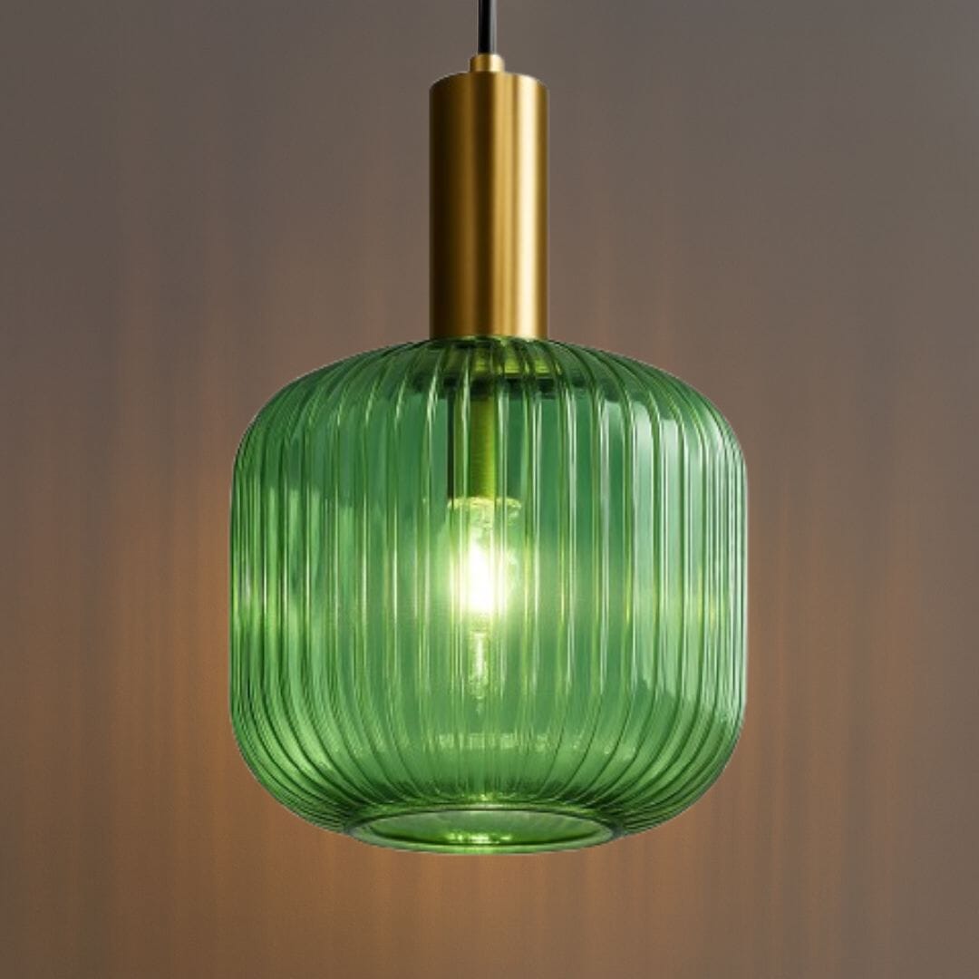 Luxurious Retro Green Glass Pendant Light