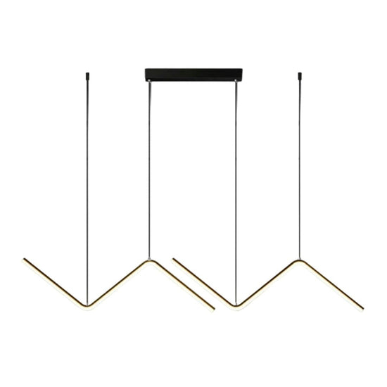 Lustre Pendente Minimalista Wave Line Led Pendente - 0025 Conceito 