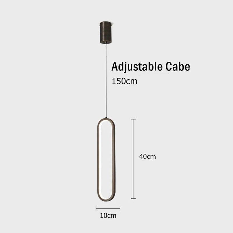 Space Line Oval LED Pendant Light