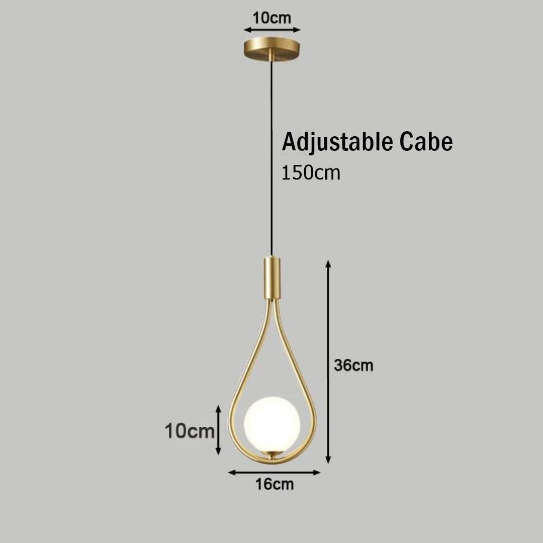 Sphere Crystal LED Pendant Light – Luxury Glass Drop Design