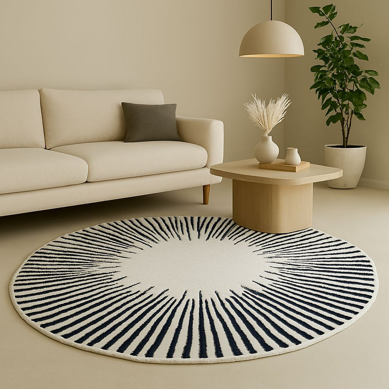 Tapete Decorativo Orgânico Redondo - Skadi Tapete - 0051 Conceito 100cm 