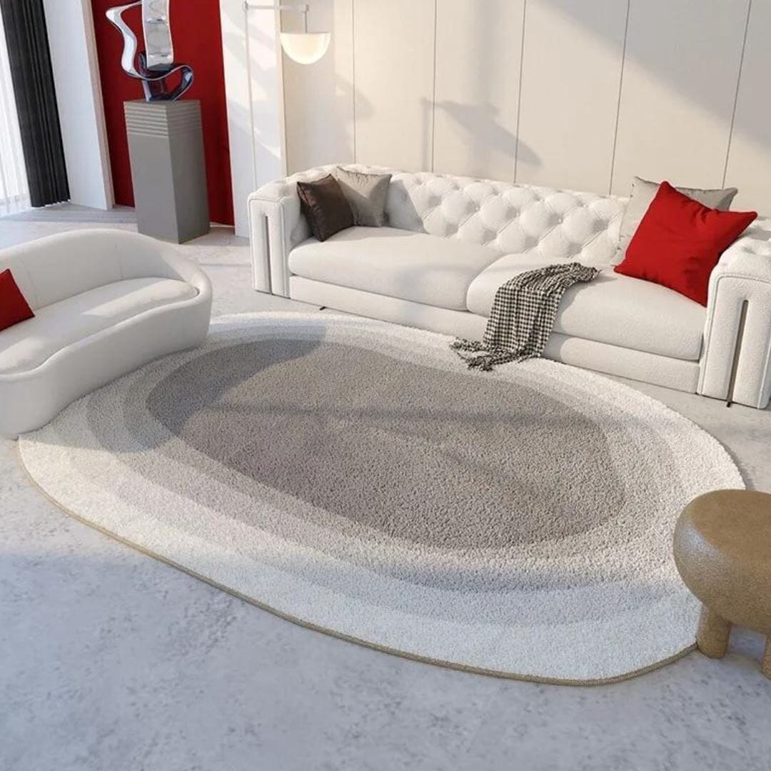 Tapete Orgânico Abstrato Irregular Monochrome Gray para Sala Quarto ### Conceito 80x160cm 