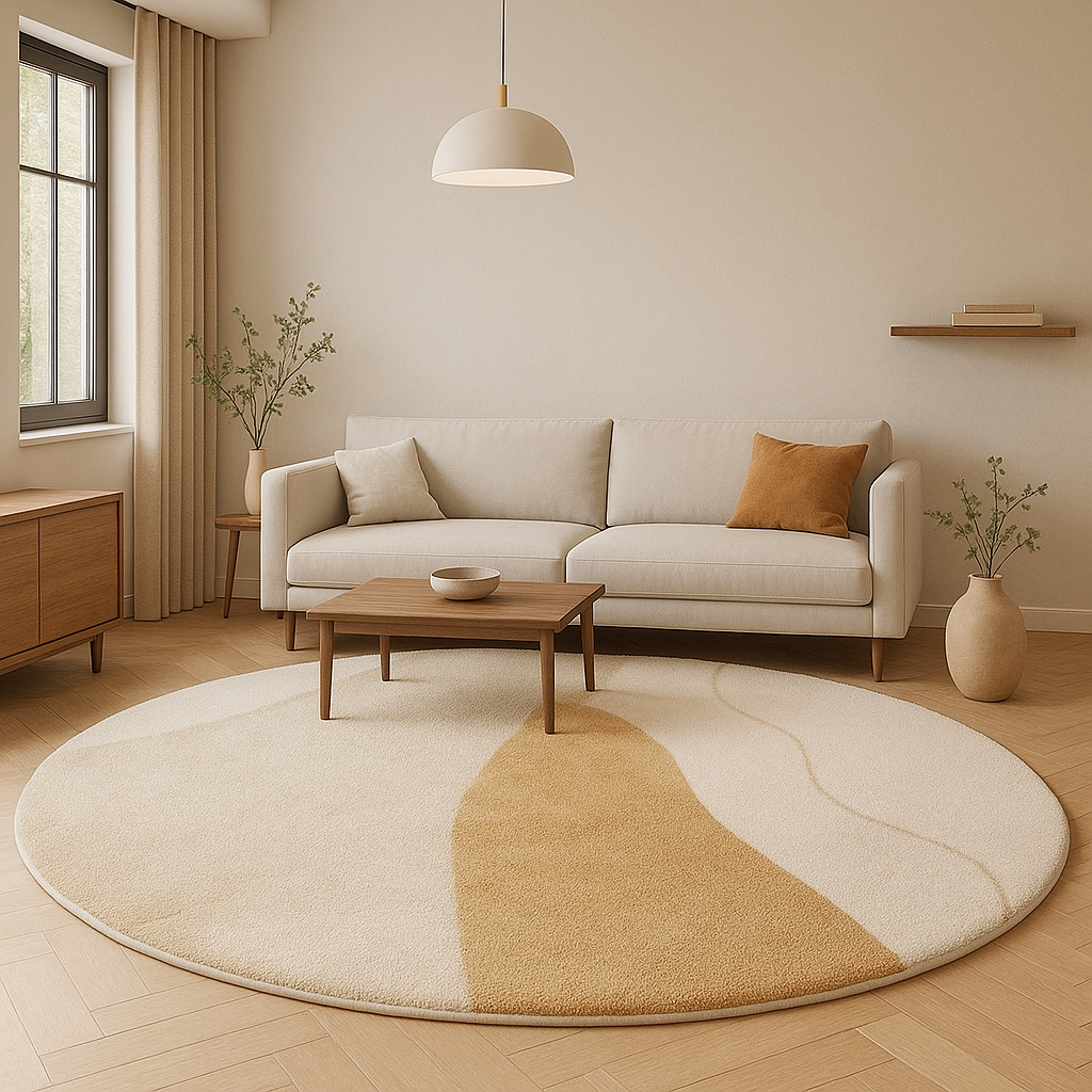 Organic Round Decorative Rug – Thyra