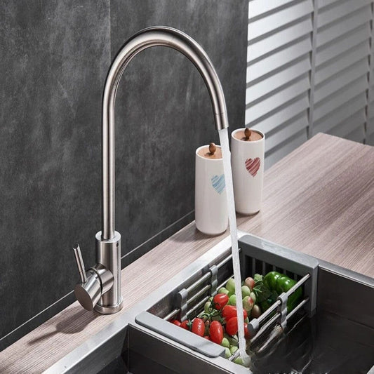 Torneira Arco Alto Giratória - Monocomando Água Quente e Fria ### Conceito Cromado 